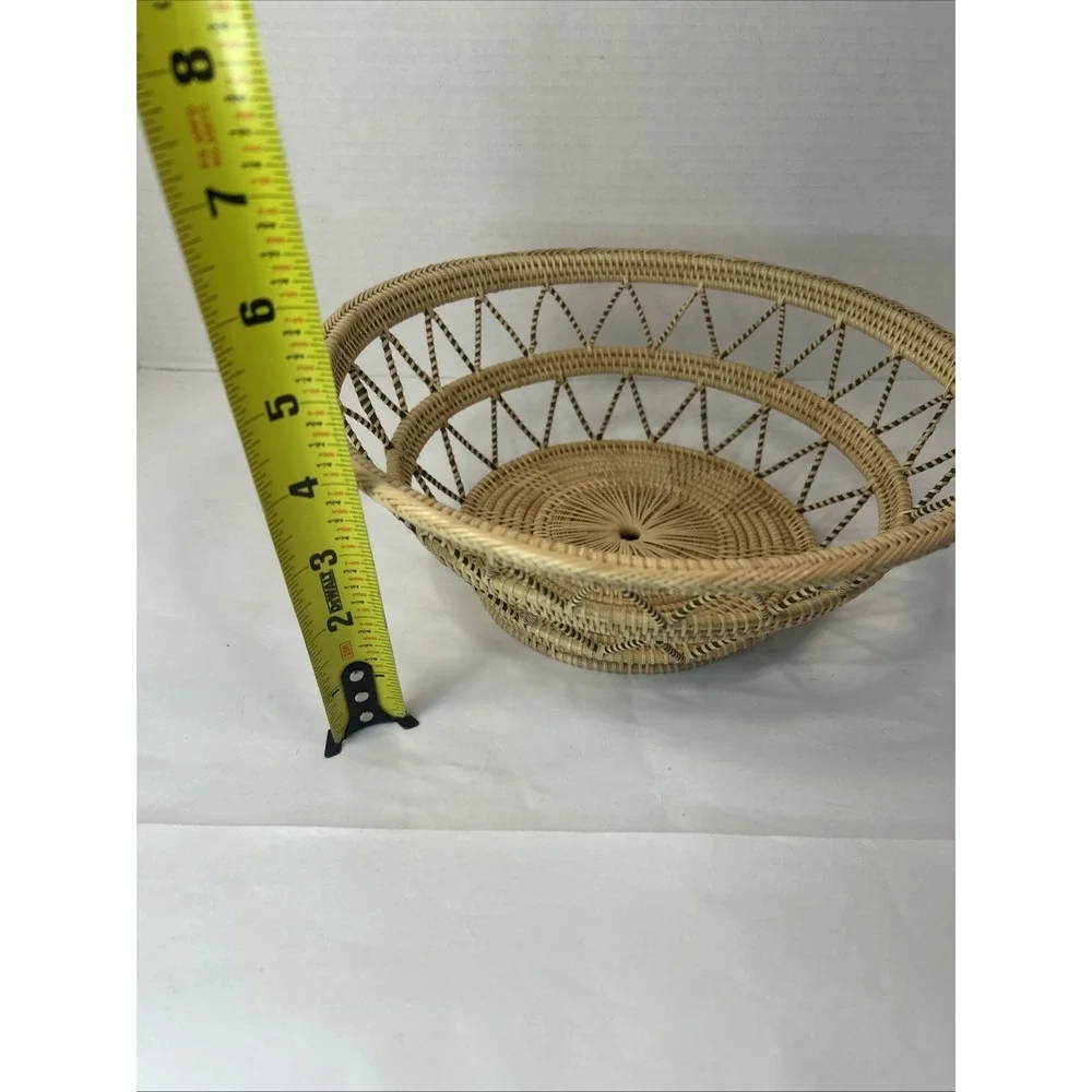 Vintage Circle Hand Woven Sweetgrass Bogo Wicker 10